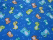 DinosaursFlannelette Cotton Fitted Cot Sheet Handmade