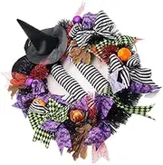 Wreath Halloween Decoration Doll Garland Scary Spooky Rattan Hanging Ornament for Home Fireplace Door