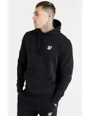 [SIKSILK] Essential Overhead Hoodie in Black