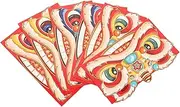 COHEALI Envelopes Chinese New Year Present Set 6 Pack Red Money Bags Traditional Motif