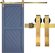 [Rio Salto] Interior Sliding Barn Door Hardware - Gold (Hardware Kit - 1 Door - 6.6FT)