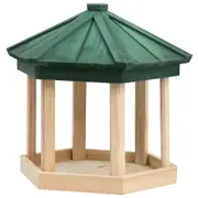 Bird Feeder Octagon Solid Firwood 33x30 cm vidaXL