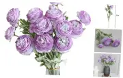 6PCS Artificial Ranunculus Flowers with Real Touch Stem Silk Ranunculus