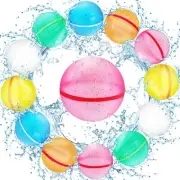 12XReusable Water Balloons Quick Fill Splash Bomb Balls Kids Outdoor Pool Toys