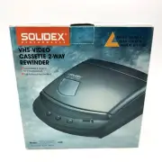 Solidex Video Cassette VHS 2-Way Rewinder Model 7000XT New Old Stock in Box
