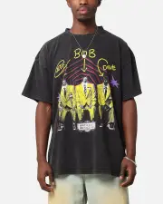 [GOAT CREW] Goat Crew X Beetlejuice Jeff Bob Dave Vintage T-shirt Black Acidwash - Size L L Black Acidwash