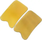 Beavorty Massage Tool Scraping Therapy Plate Ox Horn Square Massge Plate Set Random Color
