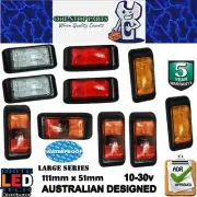 10 X MIXED LARGE SERIES LED CLEARANCE LIGHTS MARKERS LAMP TRAILER TRUCK CARAVAN