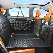 Dog Car Seat Cover for Back Seat, Hard Bottom Car Seat Extender for Dogs, Back Seat Pet Cover, Dog Hammock for Car SUV and Trucks - Supports 160kg
