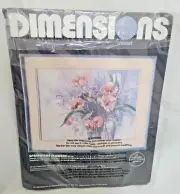 Dimensions Springtime Flowers Crewel Kit 16"x12" NEW 1987