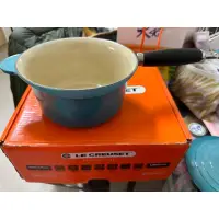 在飛比找蝦皮購物優惠-二手品 LE CREUSET 電木柄18公分醬汁鍋（加勒比海