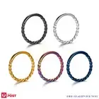 2PCS Piercing Rings Braided Hinged Sleeper Earrings Cartilage Lip Nose Jewellery