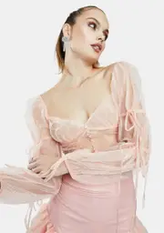 [Serpenti] The Verona Tulle Sparkle Blouse