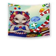 Kids Candy Loving Fairy with a Sweet Tooth Tapestry