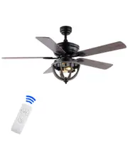 JONATHAN Y Jasper 52in 2-Light Dome Shade LED Ceiling Fan With Remote