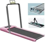 Treadmills,Flat Treadmill Household Small Mute Full-Function Electric Walking Machine Mini Indoor Fitness Equipment for Home,Office(Pink B) (Pink A)