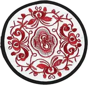CVBFDB Ethnic Small Cloth Art Coaster Round Teapot Mat Place Mat Heat Insulation Mat Home Decoration(white-Strawberry Cake9)