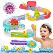 62 PCS Slide Bath fun Toys for 3+ Years Waterfall Shower Tracks Bathtub Toys Gift for Girls Boys