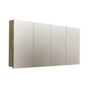 Forme Logan 1500mm Walnut 4 Door Shaver Mirror
