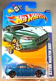 2012 Hot Wheels #99 Faster Than Ever 9/10 ASTON MARTIN DBS Teal w/Gold Trap5 Sp