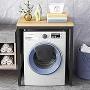 Adjustable Drum Washing Machine Space Shelf for Small Kitchen and Bathroom Freestanding Storage Rack for Tight Spaces Easy Storage Solution Over Washing Machine Compact Unit with Adjustab