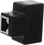1 Network Plastic Black Ethernet Connector Extender Internet Outlet Splitter