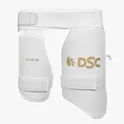 DSC Xlite 95 Cricket Combo Thigh Pad | Color: White | Size: Mens, Right Hand | for Men & Boys | Material: PVC | High-Density Foam Inside | Better Lower Protection