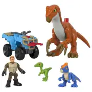 Imaginext Jurassic World Therizinosaurus Compy & Dracorex Dinosaur Scout Figures