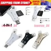 4-in-1 Media Transfer with Memory Card USB TF Micro SD Card Reader For IPhone