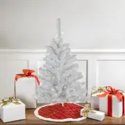 Northlight 3' B/O Pre-Lit LED White Pine Artificial Christmas Tree- Clear Light