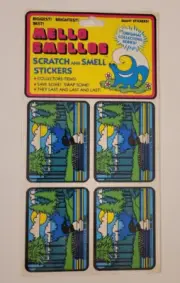 MELLO SMELLOS 1980s Pine Tree & Leather Saddle UNOPENED STICKER CARD 2 Side PACK