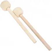 ERINGOGO 2 pcs Wooden Felt Drumsticks Slip Design for Band Practice Performance for Marching Drums Durable Drum Sticks for Beginners and Professionals