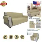 Machine Washable Non-Slip Couch Cover for Oversized Sofas - Sand Color