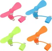 Mini 2-in-1 Cell Phone Fan for iPhone and Android Cellphones with Type C/USB