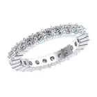 1.40Ct Round Diamond Classic Shared Prong Eternity Wedding Band Ring 14k I SI2