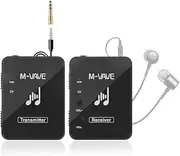 M-Vave WP9 - Wireless in-Ear Monitor System, 2.4GHz Transmitter and Receiver, Clip-on Design, USB Rechargeable, Black