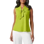 KASPER Sleeveless Tie Front Top in Kiwi at Nordstrom, Size Small P
