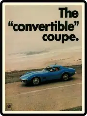 1968 Chevrolet Corvette New Metal Sign: Sting Ray Coupe