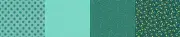 Celebrating 50 Years of Moda by Moda Aqua Four-in-One Fabric 1/2 Yard