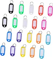 SHINEOFI 50pcs Key Tags Ring Luggage Tag Hotel Key Tag Key Identification Labels Sturdy Plastic Fade-Resistant for Travel