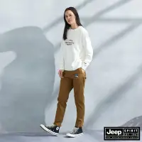 在飛比找Yahoo奇摩購物中心優惠-JEEP 女裝 經典布標休閒長褲-卡其色