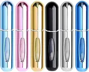 6 Pieces Perfume Atomiser Bottles, BetterJonny 5 ml Refillable Fragrance Atomiser Travel Perfume Spray Bottle Matte Silver Pink Gold