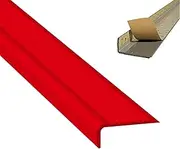 ZTZBFGM Stair Nosing Edge Trim, L-Shaped PVC Stair Nosing Edging Protector,Rubber Stair Tread Edge Protector, Width1.5X4cm/0.59X1.57In, Self-Adhesive Non-Slip Anti-Collision,Red,236.22in