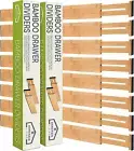 Bamboo Drawer Dividers Adjustable & Expandable, Kitchen Drawer Organizer, Ideal