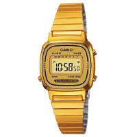 在飛比找Yahoo奇摩購物中心優惠-CASIO 復古風金色電子錶(LA670WGA-9)-金/3