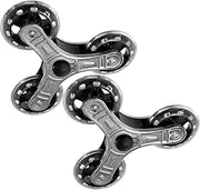 Yardwe 1 Pair Shopping Cart Accessories Cart Wheels Replacements Office Chair Wheel Shopping Cart Casters Luggage Cart Wheels Triangle Casters Hand Truck Wheels Cart Black Stainless Steel