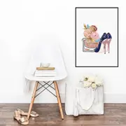 Canvas Framed Vogue High Heels Wall Art Home Decor