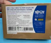 Tripp Lite USB C Multi Adapter Converter W3 USB-a Ports, 4K HDMI U444-06N-H3U-C