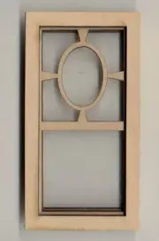 Window - Prairie Oval - 2181 wooden dollhouse miniature 1:12 scale 1pc USA made
