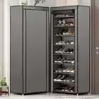 9 Tier Shoes Cabinet Storage Shoe Rack with Cover Portable Wardrobe With Cover